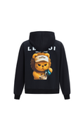 Load image into Gallery viewer, LERROI BLACK LION LATTE ART HOODIE BLACK
