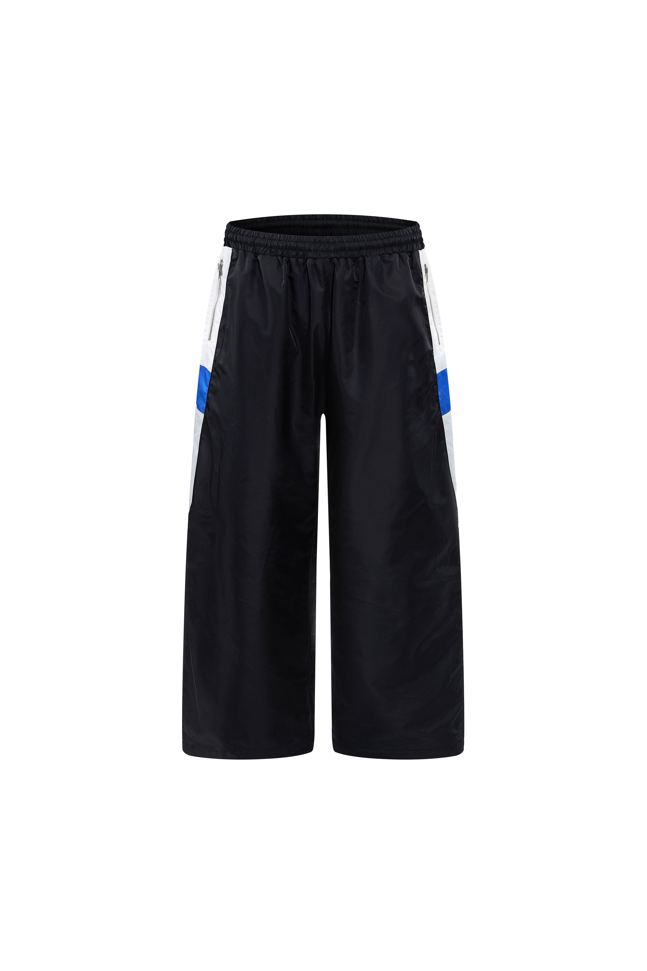 LERROI BLACK NYLON PATCHWORK PANTS BLACK