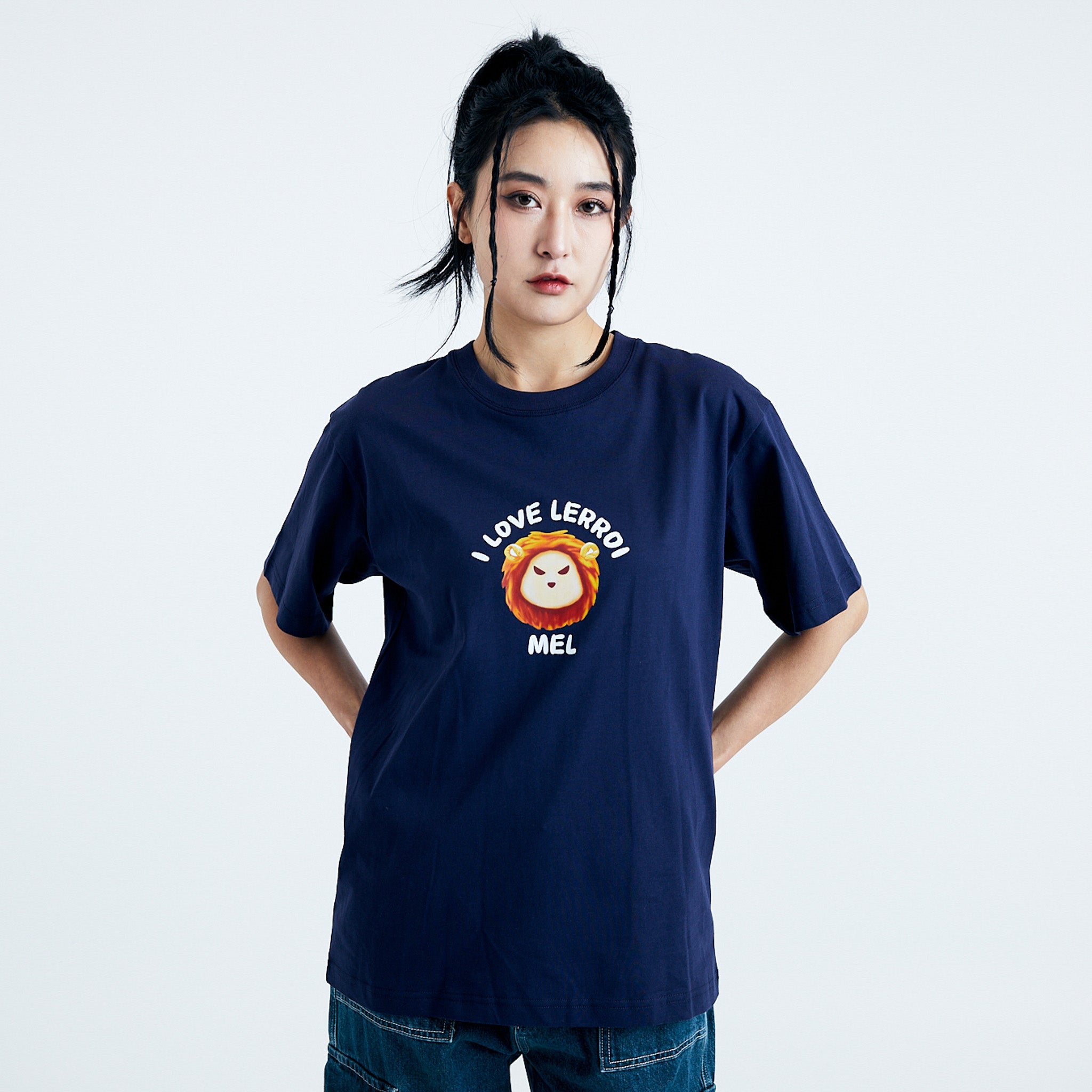 LERROI BLUE LOVE WORD T-SHIRT BLUE