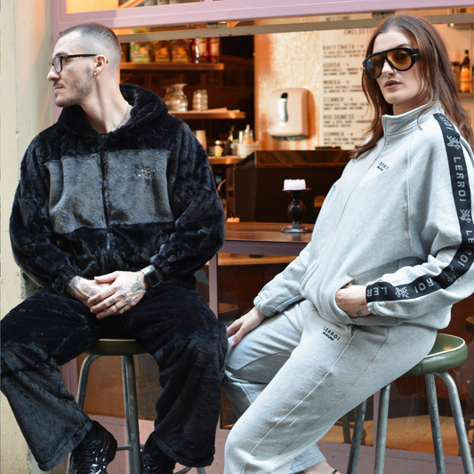 LERROI BLACK SOFT FLEECE PANEL JACKET BLACK