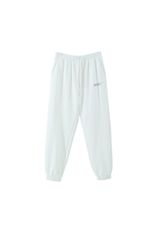 LERROI WHITE BOX LETTER SWEATPANT WHITE