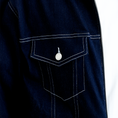 Load image into Gallery viewer, LERROI NAVY OVERSIZE ZIP THRU JEAN JACKET NAVY
