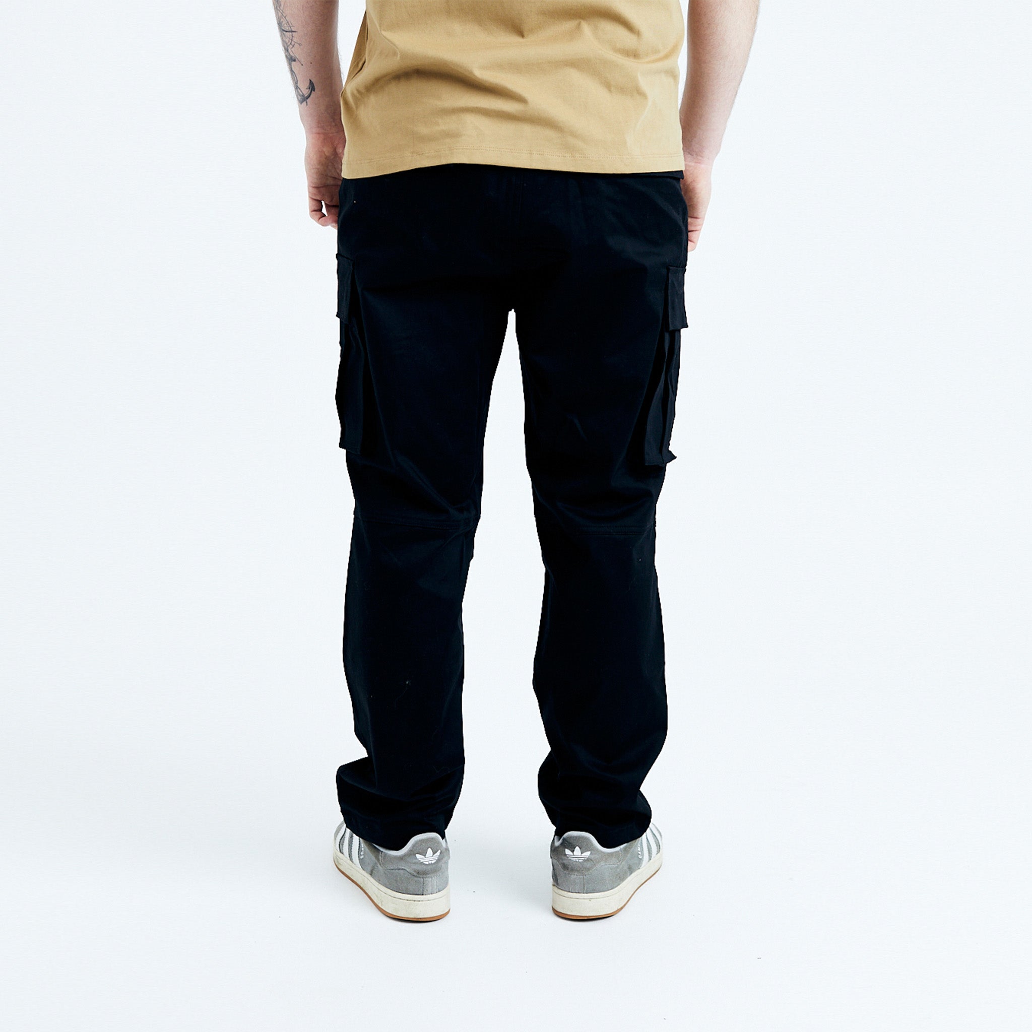 LERROI BLACK COTTON CARGO PANT BLACK