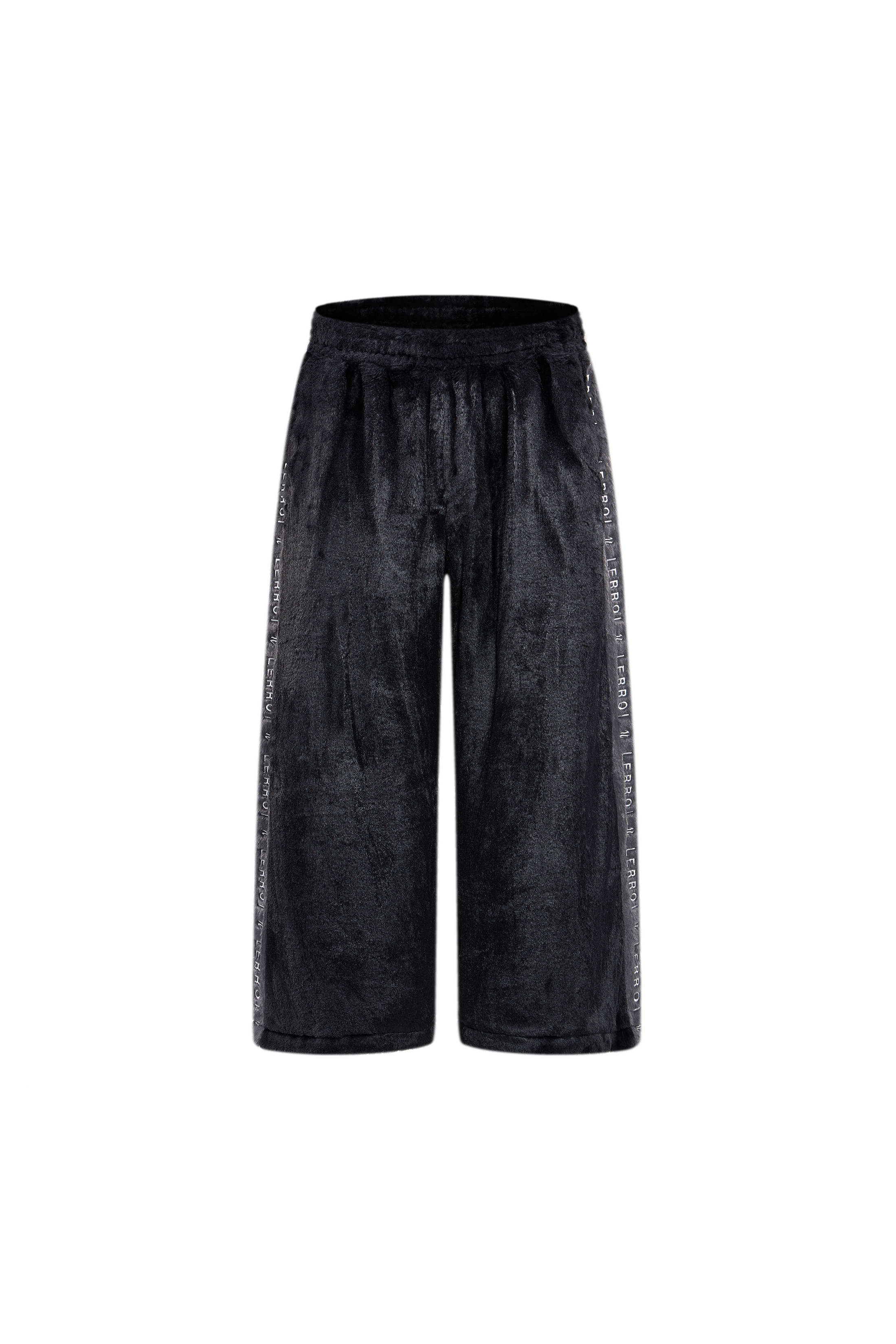 LERROI BLACK SOFT FLEECE PANEL PANTS BLACK