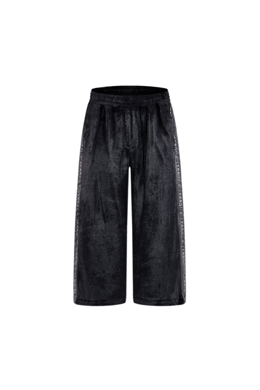 LERROI BLACK SOFT FLEECE PANEL PANTS BLACK