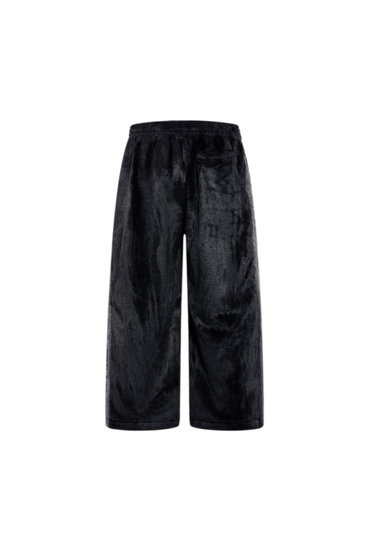 LERROI BLACK SOFT FLEECE PANEL PANTS BLACK