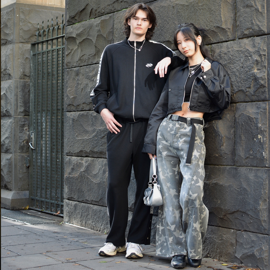 LERROI BLACK SHORT STREET NYLON ZIP-UP JACKET BLACK