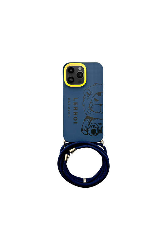 LERROI BLUE DRAW LION PHONE CASE BLUE