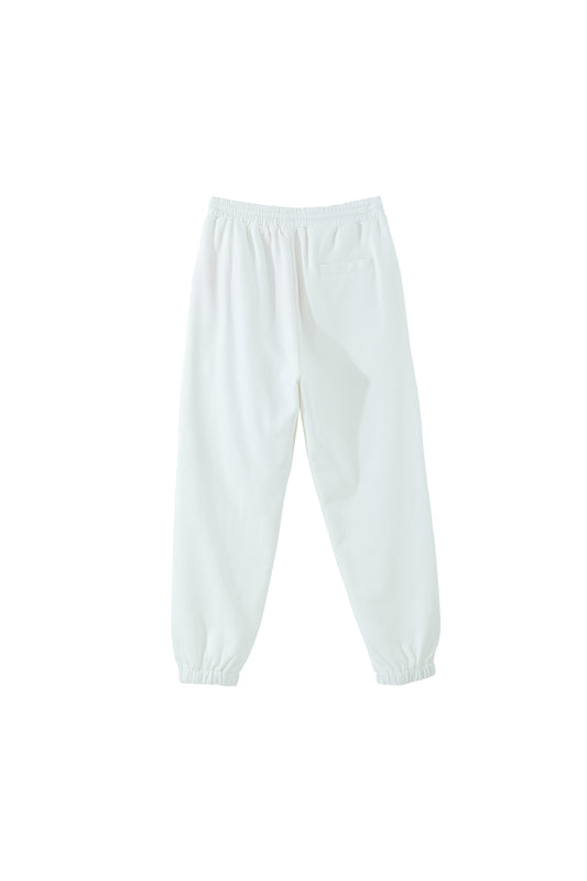 LERROI WHITE BOX LETTER SWEATPANT WHITE