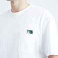 Load image into Gallery viewer, LERROI WHITE FONT POCKET FAT CAT T-SHIRT WHITE
