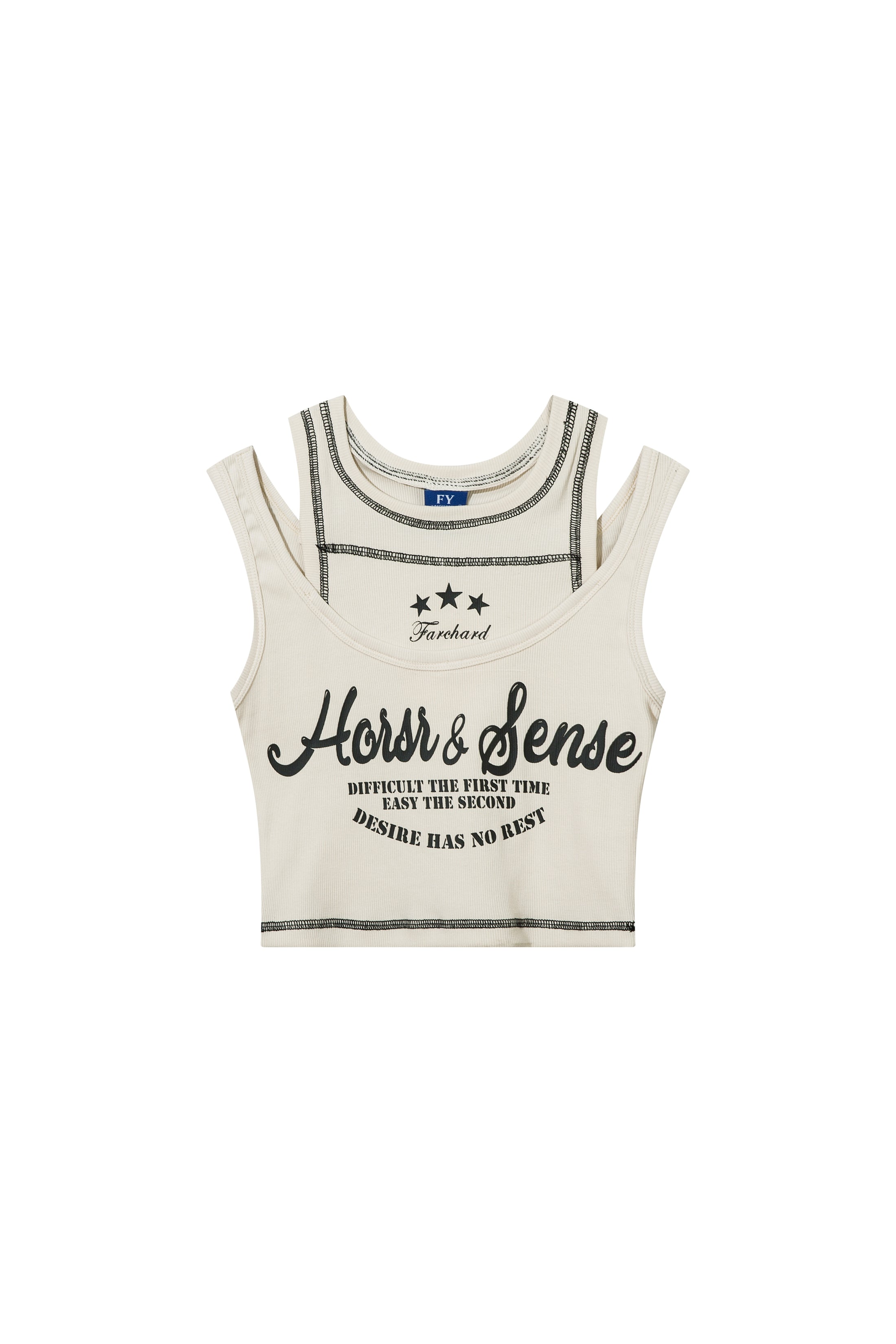 CREAM DUAL LAYER SLIP STRAP CAMISOLE CREAM