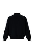 Load image into Gallery viewer, LERROI BLACK STREETWEAR PANELLED STAND COLLAR HOODIE BLACK

