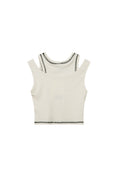 Load image into Gallery viewer, CREAM DUAL LAYER SLIP STRAP CAMISOLE CREAM
