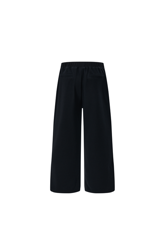 LERROI BLACK STREETWEAR PANELLED SPLIT-HEM SWEATPANTS BLACK