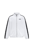 Load image into Gallery viewer, LERROI WHITE RELAXED FIT CO-ORD STAND COLLAR HOODIE WHITE
