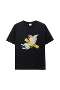 Load image into Gallery viewer, LERROI BLACK CAT WITH TAPE T-SHIRT BLACK
