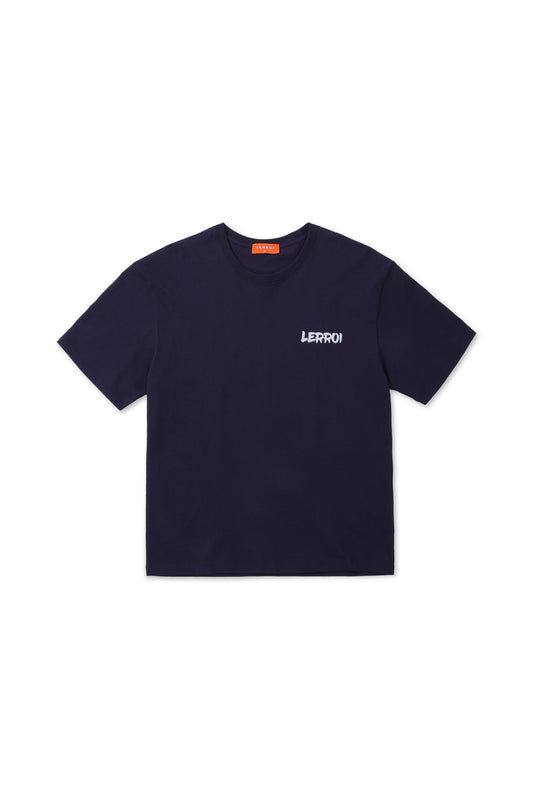 LERROI BLUE WORD LION T-SHIRT BLUE