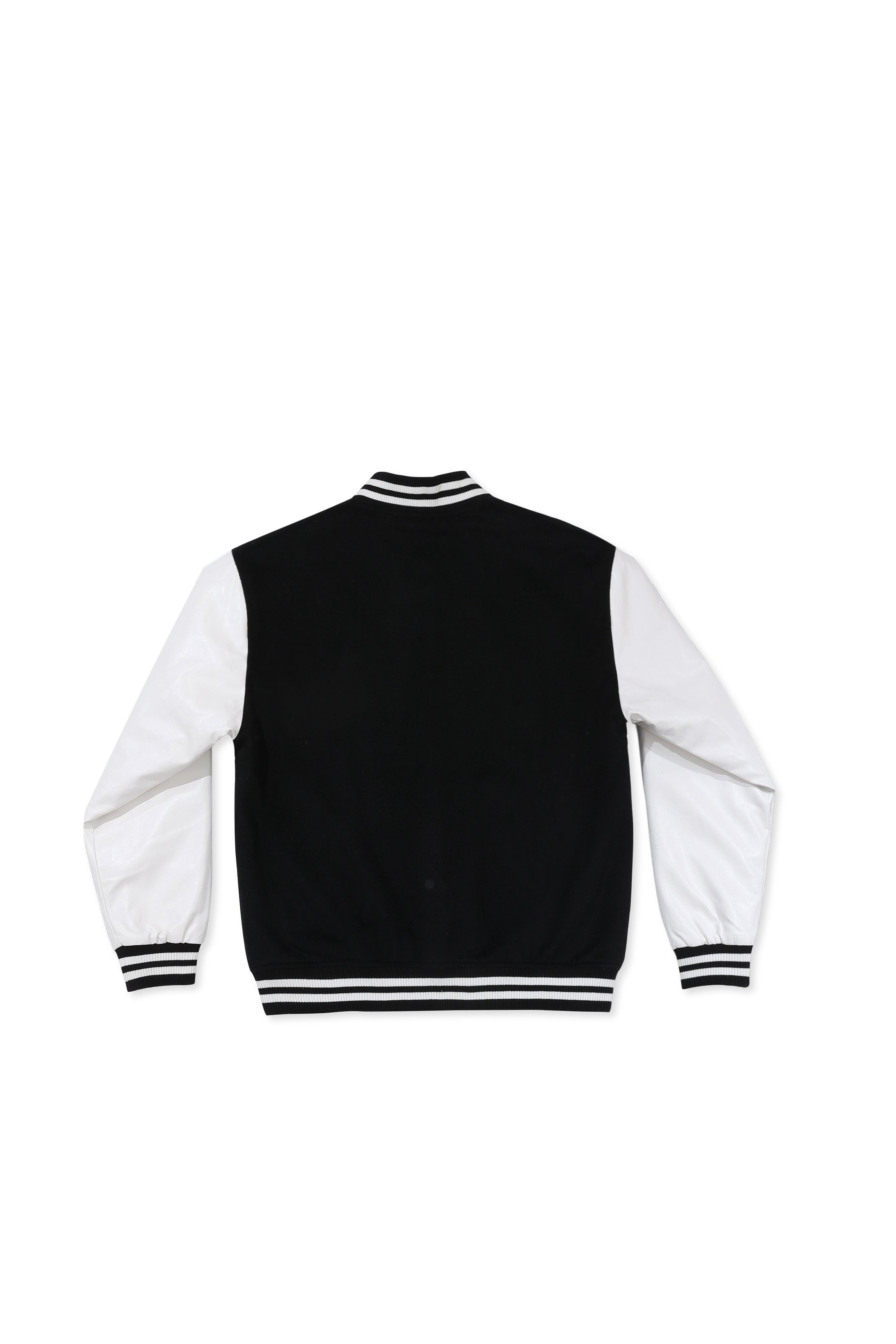 LERROI BLACK CASHMERE WOOL VARSITY JACKET BLACK