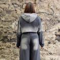 Load image into Gallery viewer, LERROI GREY URBAN WASHED SHORT HOODIE GREY

