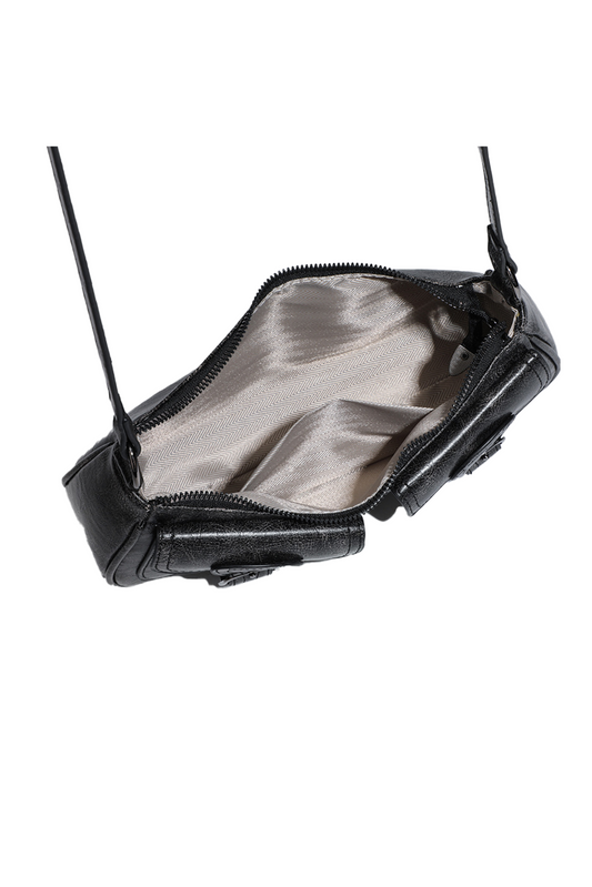 BLACK VINTAGE UNDERARM BAG BLACK