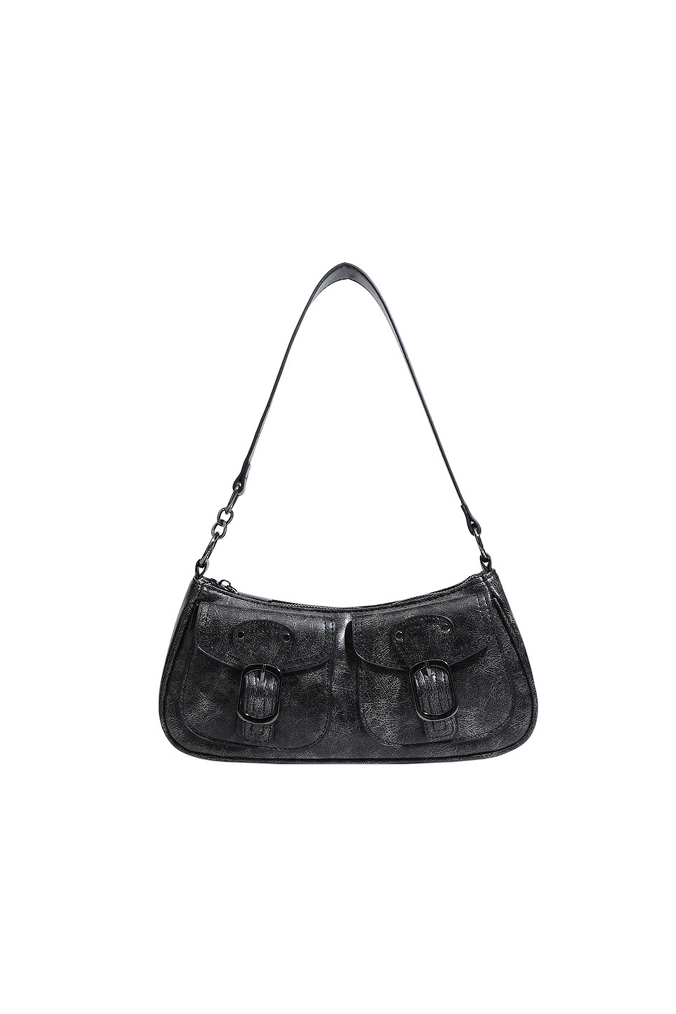 BLACK VINTAGE UNDERARM BAG BLACK