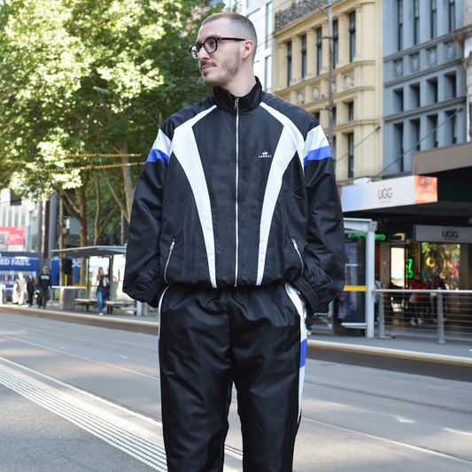 LERROI BLACK NYLON PATCHWORK JACKET BLACK