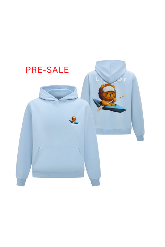 LERROI BLUE LION ROWING HOODIE BLUE