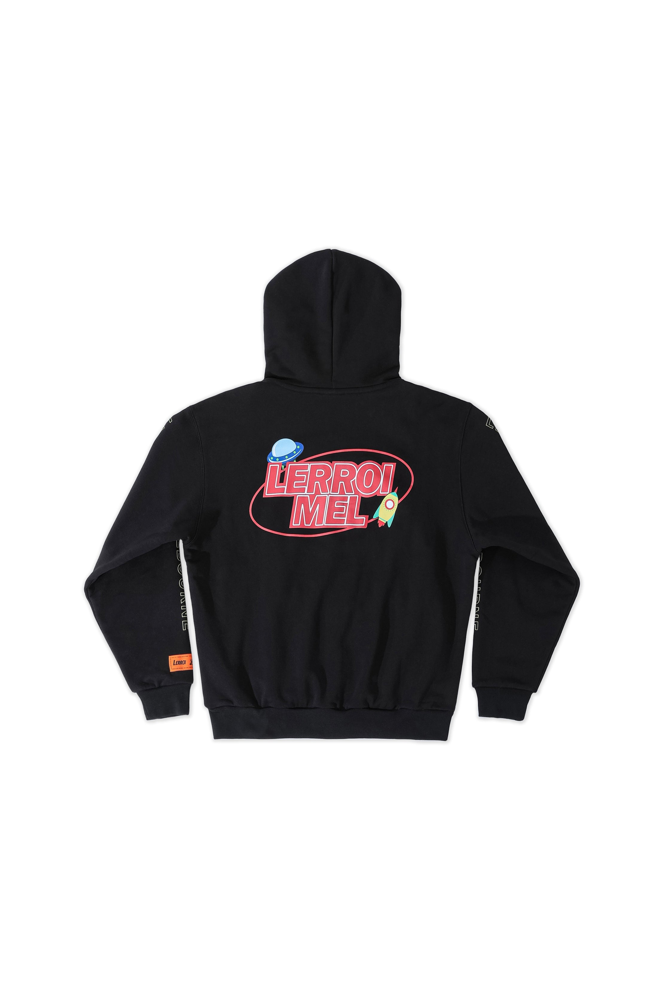 LERROI BLACK COL LER ZIP THO HOODIES BLACK