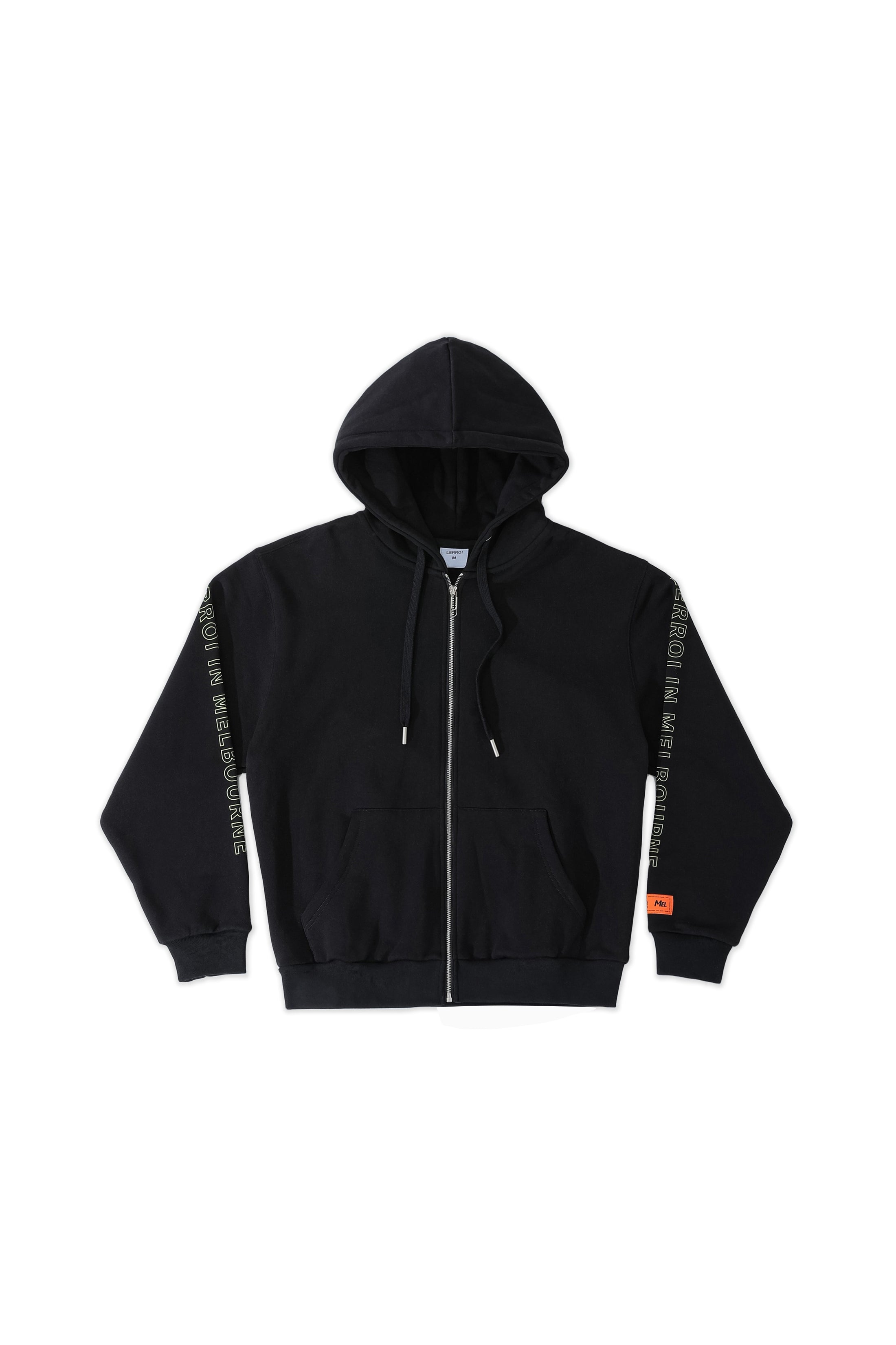 LERROI BLACK COL LER ZIP THO HOODIES BLACK