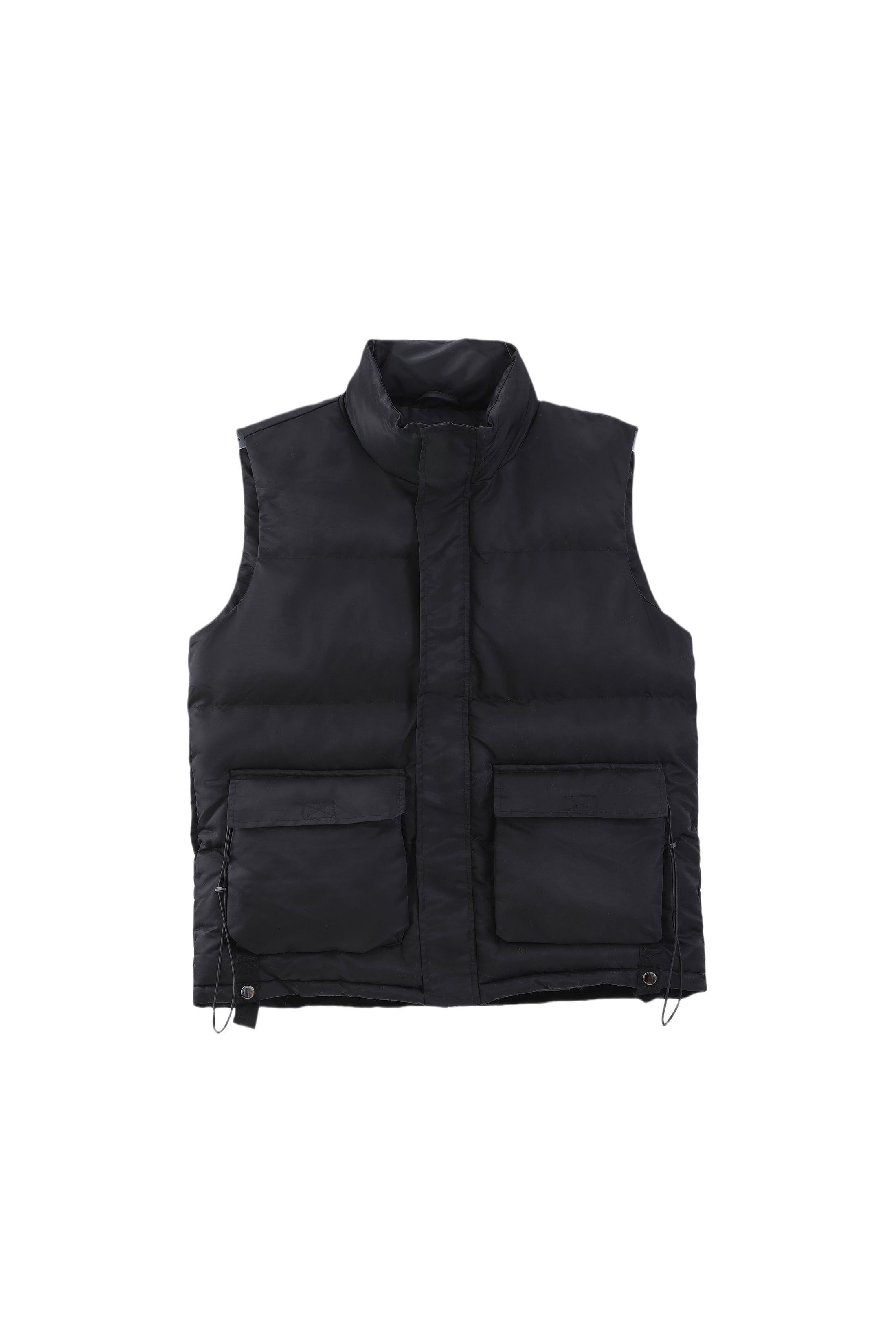 LERROI BLACK COTTON-FILLED NYLON VEST BLACK