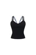 Load image into Gallery viewer, LERROI BLACK LOGO CROSS BACK VEST BLACK
