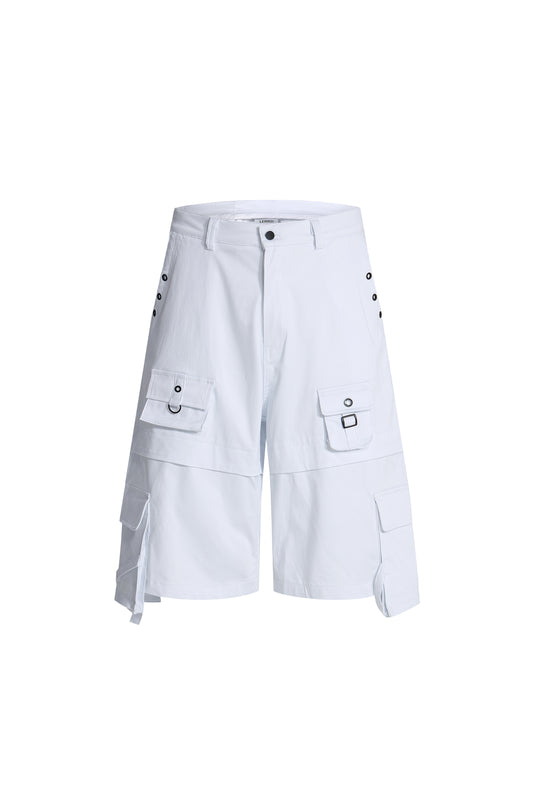 LERROI WHITE CARGO CAPRI PANT WHITE