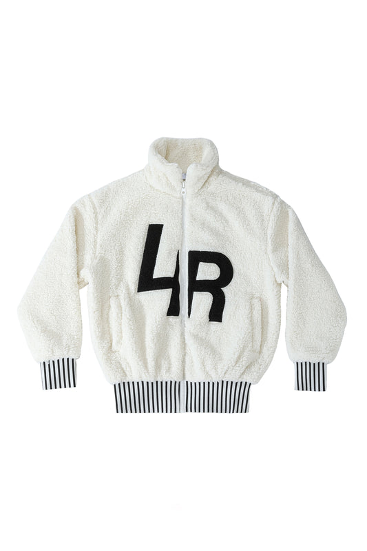 LERROI WHITE FLEECE LION JACKET WHITE