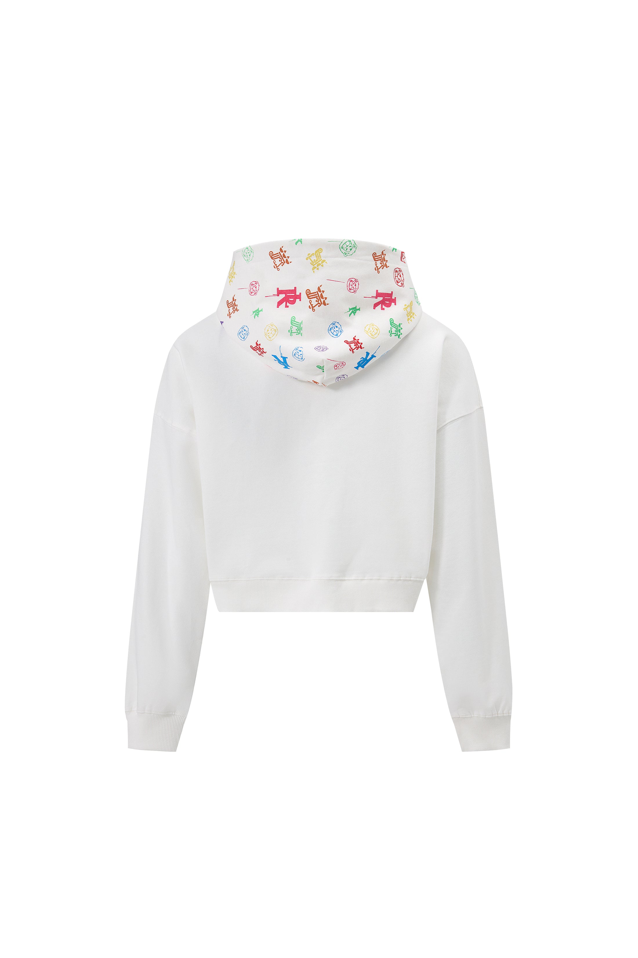 LERROI WHITE FULL PRINT POCKET HOODIE WHITE