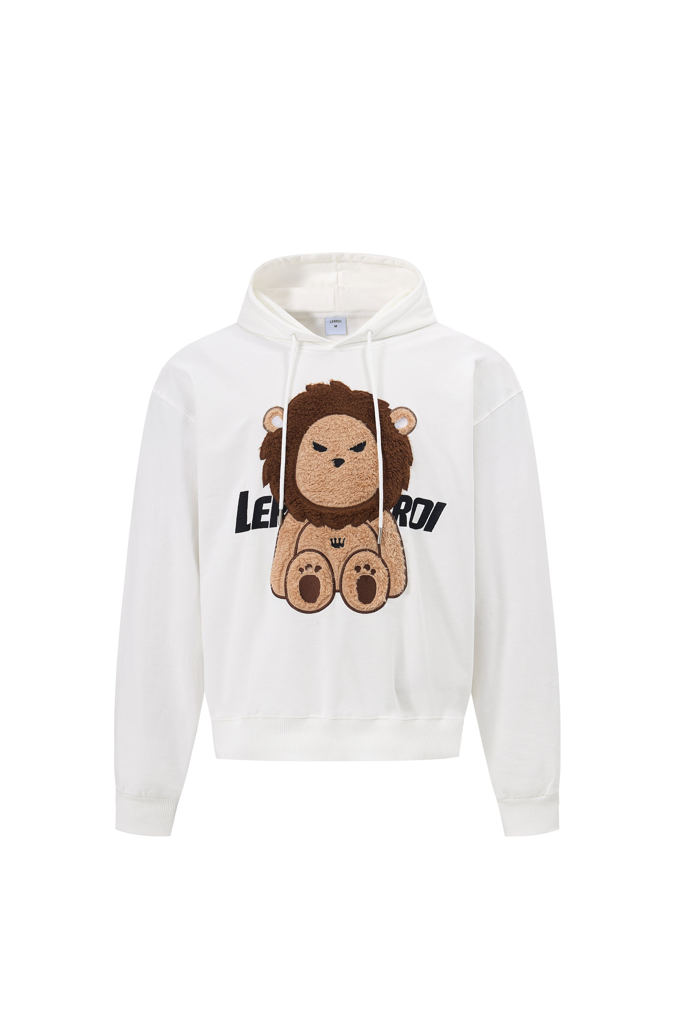 LERROI WHITE FUR LION HOODIE WHITE