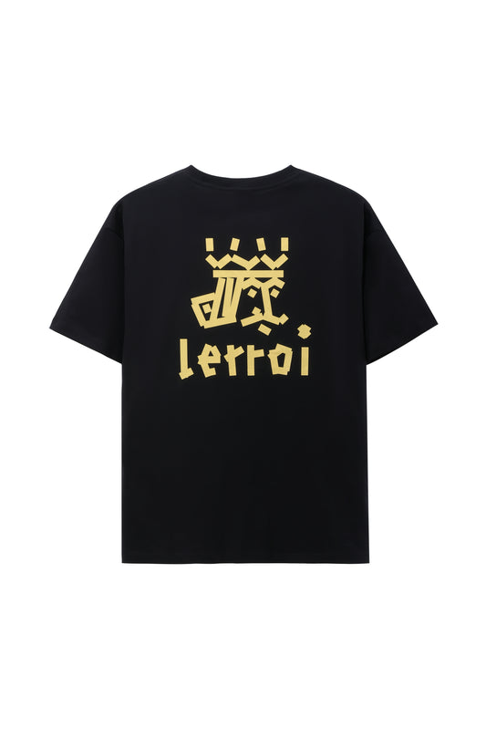 LERROI BLACK WORD TAPE T-SHIRT BLACK