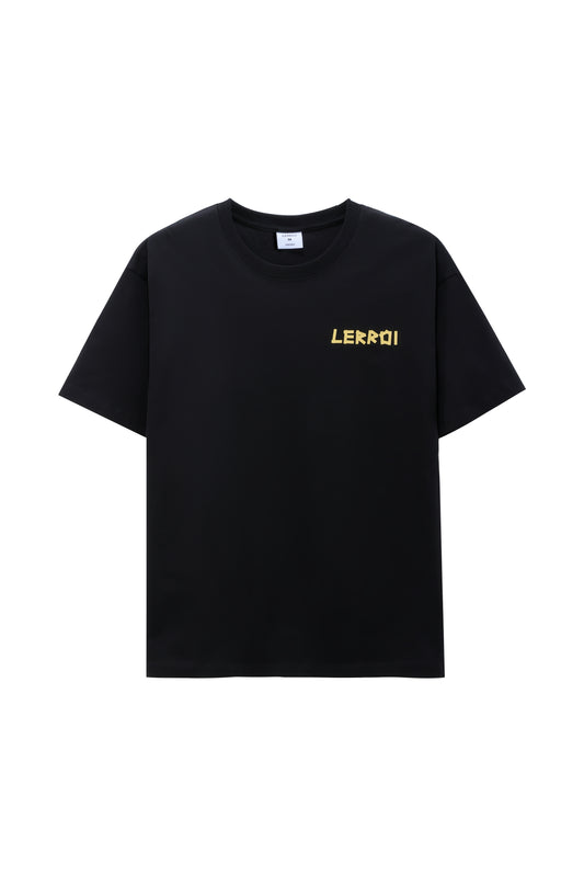 LERROI BLACK WORD TAPE T-SHIRT BLACK