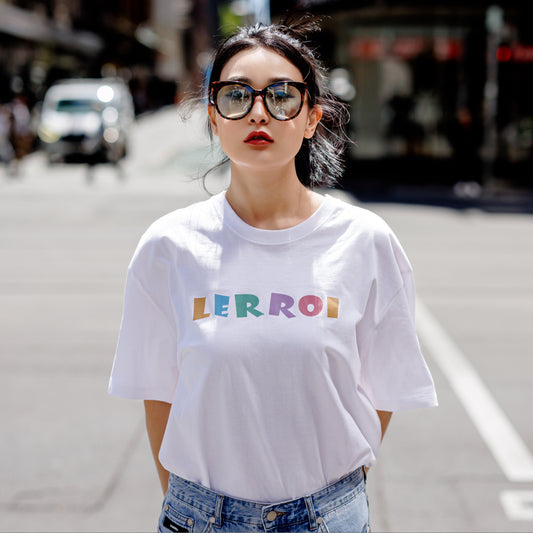 LERROI WHITE CARTOON WORD T-SHIRT WHITE