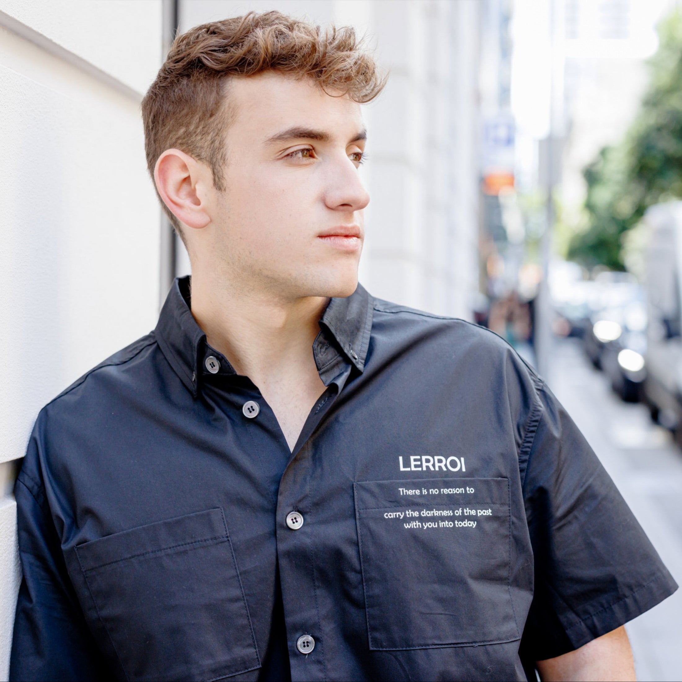 LERROI BLACK SHORT SLE OVERSHIRT BLACK