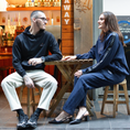 Load image into Gallery viewer, LERROI NAVY RELAXED FIT CO-ORD STAND COLLAR HOODIE NAVY

