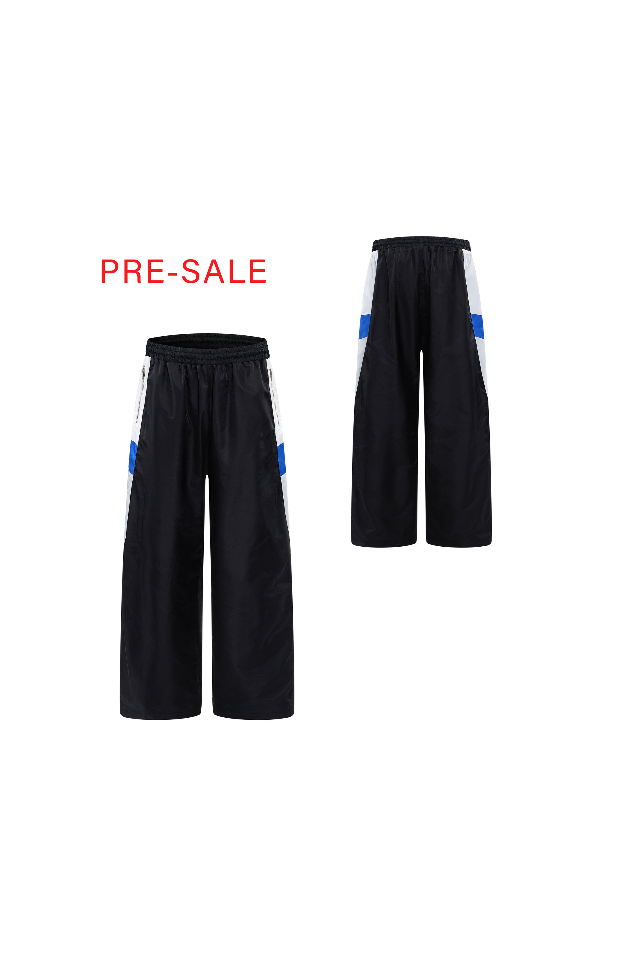LERROI BLACK NYLON PATCHWORK PANTS BLACK