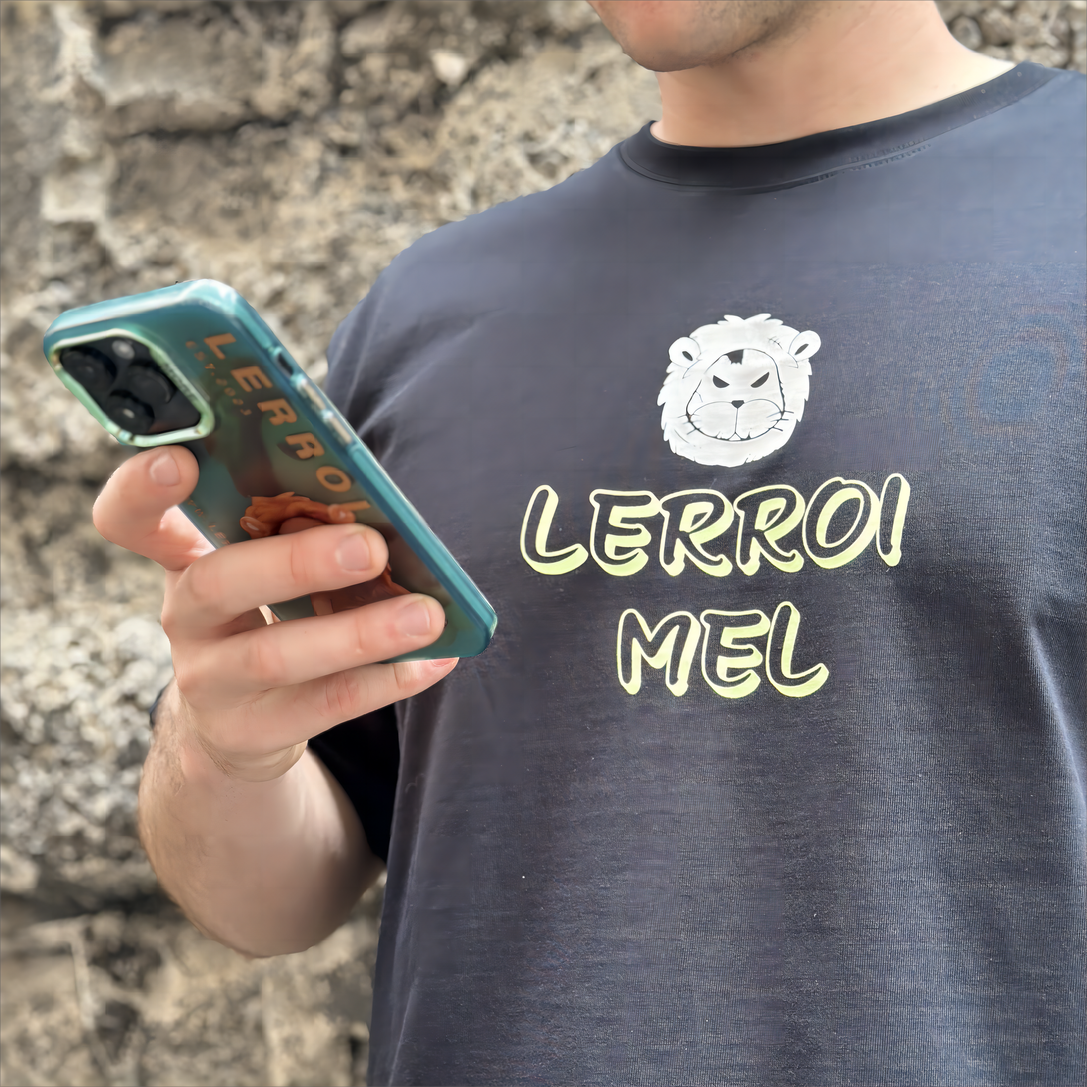 LERROI BLACK FULL PRINT ART T-SHIRT BLACK