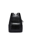 Load image into Gallery viewer, BLACK CROC-EMBOSSED STUDDED BAG BLACK
