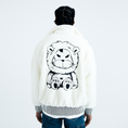 Load image into Gallery viewer, LERROI WHITE FLEECE LION JACKET WHITE
