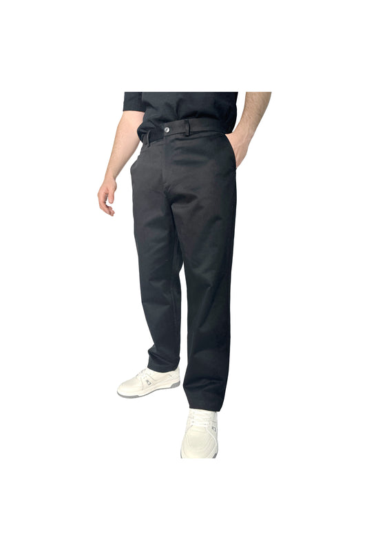 LERROI BLACK COL COTTON STRETCH CHINO BLACK