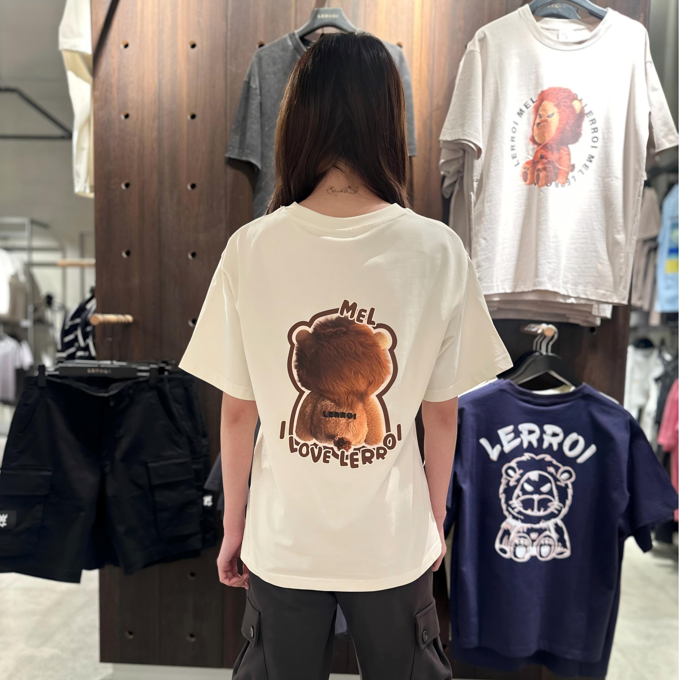 LERROI CREAM LION PRINT T-SHIRT CREAM