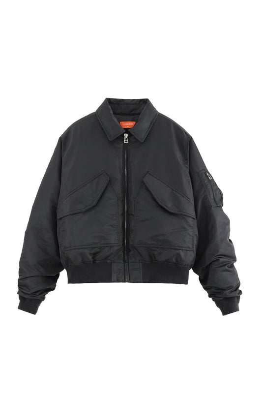 LERROI BLACK PILOT DUCK DOWN JACKET BLACK