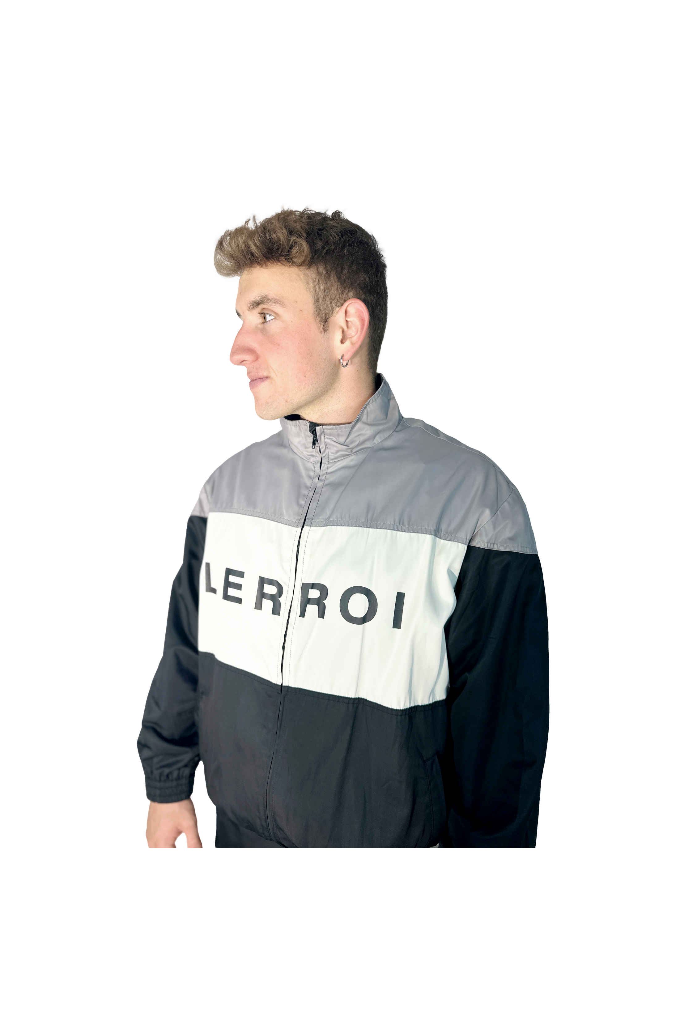 LERROI BLACK MIX COLOR SPORT JACKET BLACK